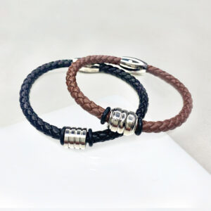 Pulsera Ecocuero Acero Quirurgico Lio